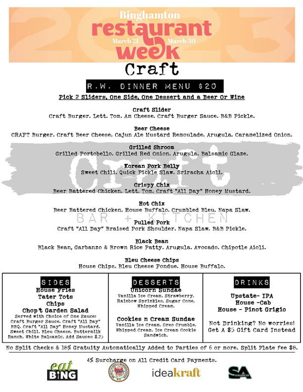 Craft-Rw-Dinner-Spring-23-2 Restaurant Week Menus